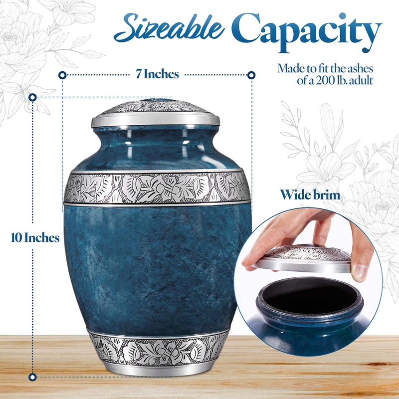 Cremation Urn for Adult Human Ashes - Funeral Memorial -