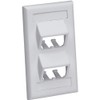 Panduit CFPSL4IWY 1-Gang 4-Port Faceplate, Off White