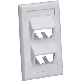 Panduit CFPSL4IWY 1-Gang 4-Port Faceplate, Off White