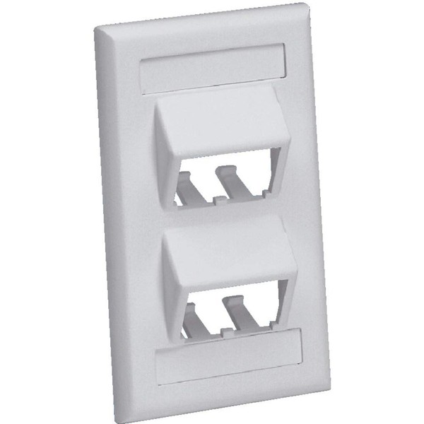 Panduit CFPSL4IWY 1-Gang 4-Port Faceplate, Off White