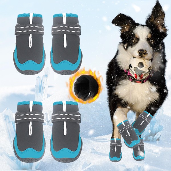 Dog Shoes for Large Small Medium Dogs Warm Non-Slip Protective