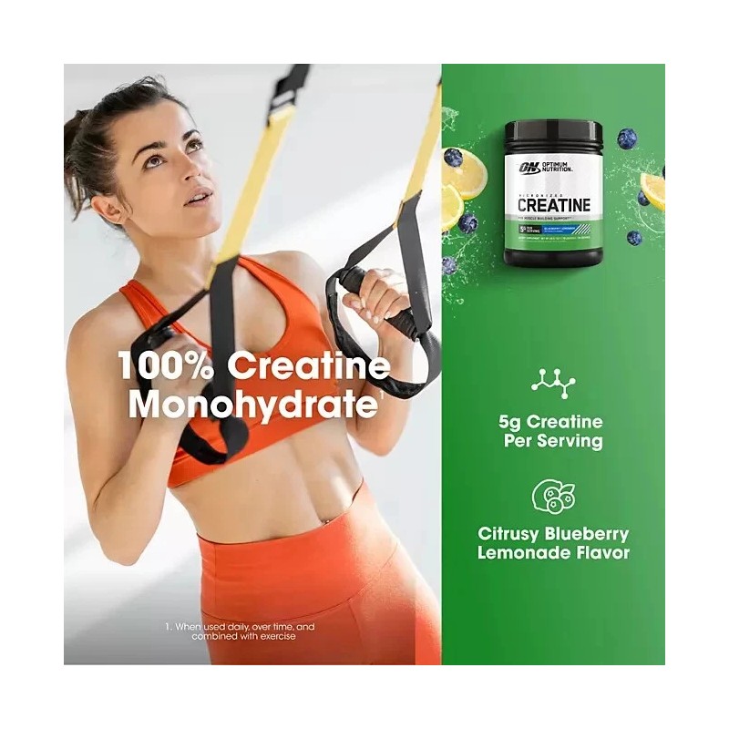 Optimum Nutrition, Micronized Creatine, Blueberry Lemonade, 1.78 lbs. FREE SHIP