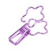 100pcs Binder Clips Cute Flower Shape Metal Hollowed Long Tail