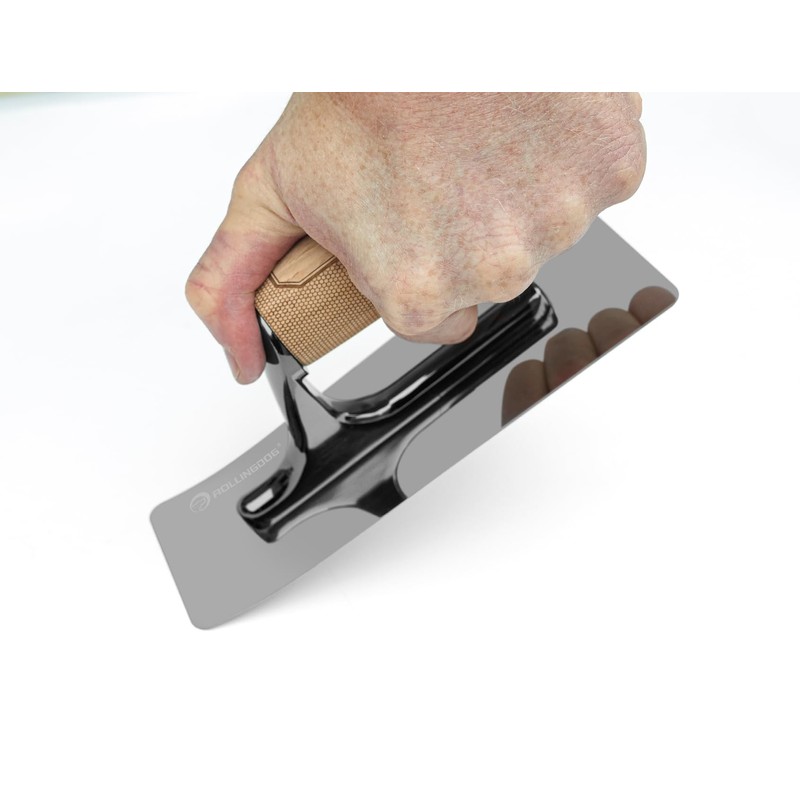 ROLLINGDOG Venetian Plaster Trowel 200x75mm - Mirror Polished 420 Stainless