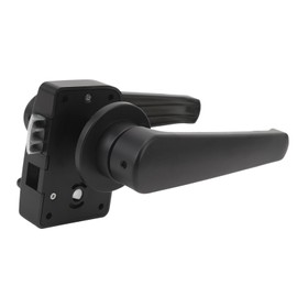 RV Door Handle, RV Toilet Door Latch Protect Privacy Bathroom Door Latch Handle With Reverse Lock for RV Campers Trailer Matte Black