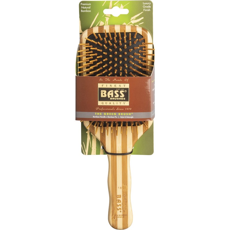 Bass Brushes Bamboo Hairbrush, Large Oval 1 Brush