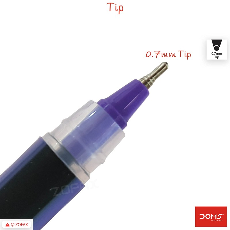 Doms 20 x 0.7mm Debok BLUE Fine Tip Ballpoint Pens