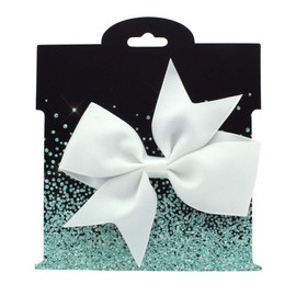 Aqua Rhinestone Crusted Hair-Bow Display Cards Large -50 Cards
