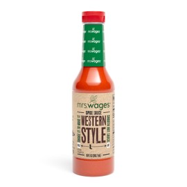 Mrs. Wages Western Style Spice Sauce, Medium Hot Sauce, Perfect for Tacos, Nachos, Chili Flavor With Fruity, Smokey, Savory, Cayenne Pepper & Vinegar, Flavorful Heat, Smooth Hot Sauce, 10 fl oz Bottle