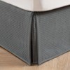 MIYE Pleated Waffle Weave Bed Skirt, Tailored Dust Ruffle 16