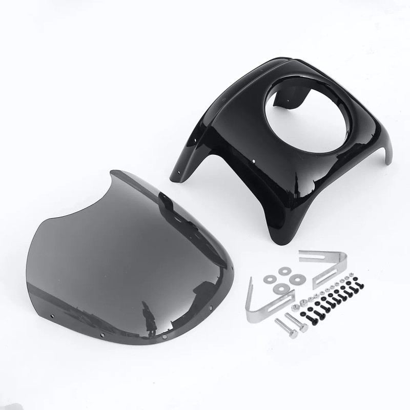 TCMT Headlight Fairing Windshield Screen Cover Fit For 7" Round