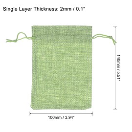 PATIKIL 6"x4" Coin Sacks Bag, 6 Pack Bank Deposit Change Transit Bags with Drawstring Bags Gift Bag, Green