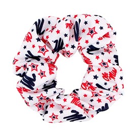 Divine Creations Girls' Collegiate Themed Game Day Logo Print Hair Scrunchie by Wee Ones, One Size, Mississippi