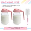 2 PACK Breast Milk Pitcher 32OZ Glass Breastmilk Pitcher with