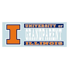 Craftique Illinois Decal (UNIV of IL Grandparent Decal (6''), 6 in)