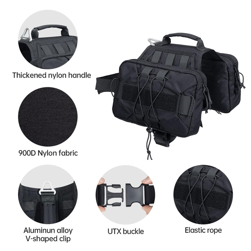 EXCELLENT ELITE SPANKER Dog Pack Hound Dog Saddle Bag Backpack