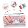 BIUDECO DIY Flower Nail Art Patches Compartment Ceramic Manicure Decor