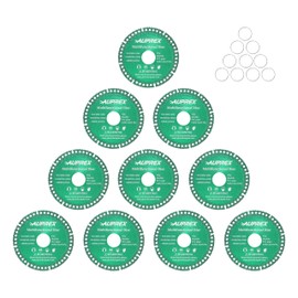 AUPREX 10 Pack 4 Inch Indestructible Disc for Grinder, Cutting Disc Compatible with 7/8" Angle Grinder, Multifunctional Cutting Saw Blade for Smooth Cutting, Chamfering, Grinding All Materials-Green