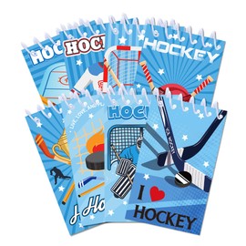 Boerni 8pcs Field Ice Hockey Mini Notepads Hockey Party Favors Small Spiral Notebooks Sports Memo Pad 2.36 x 3.94 Inch for Men Women Student Teacher Office Reward Sports Theme Party Gift