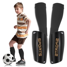 Football Shin Guards and Sleeves for Kids, High Elastic Shin Guards Sock Sleeves + Shin Pads for (4-8 Years) Youth Boys Girls,Soccer Shin Pads with Sleeves Football Games Leg Calf Protective Gear