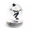 Grace's Teaware Grace Teaware Happy Snowman Dessert Salad Plates Set
