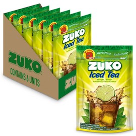 ZUKO Tea Instant Powder Drink, No Sugar Needed, Family Pack 14.1 Oz (Pack of 6)