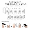 Tips Press On Uñas Francesas Purpurina Con Pegamento,24 Pcs