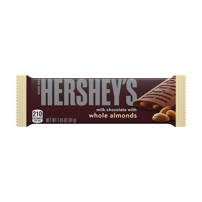 Hershey's Milk Chocolate with Whole Almonds Candy Bar, 1.45 oz.,