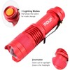 ROUP 2 Pack Mini Red Light Flashlight, Zoomable Red LED