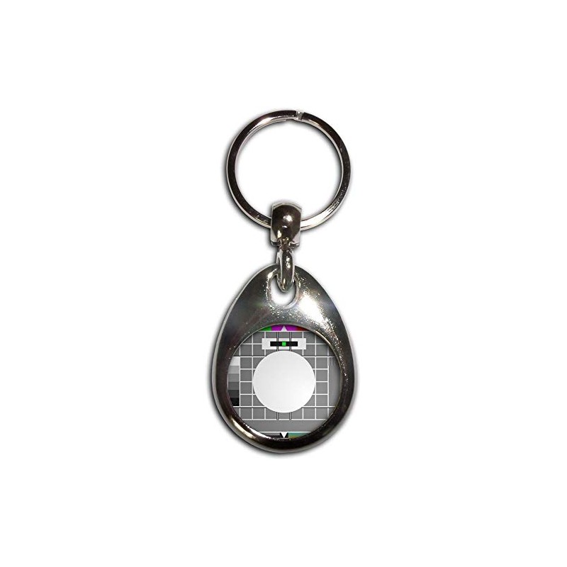 BadgeBeast.co.uk TV Test Card - Chrome Tear Drop Shaped Double