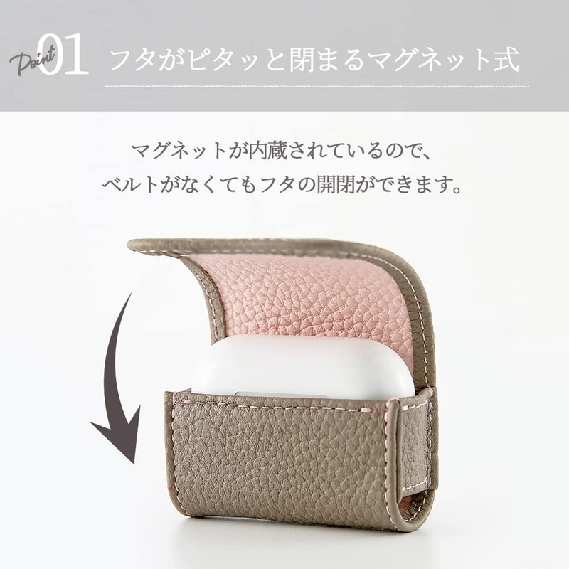 HanaRo AirPods Pro, Pro2, Pro3, AirPods 3 Case Genuine Leather