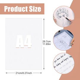 Redamancy Tracing Paper, 100 Sheets A4 Tissue Paper, White, 18 g/m² Parchment Paper, Tracing Paper for Sketching, Pause, Packaging, Drawing