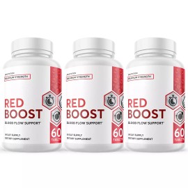 Just Ripe Nutrition Red Boost - Blood Flow Support Dietary Supplement 60 Capsules (3 Pack)