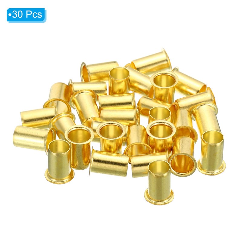 PATIKIL 9mm Tube OD Brass Compression Insert, 50 Pack Brass