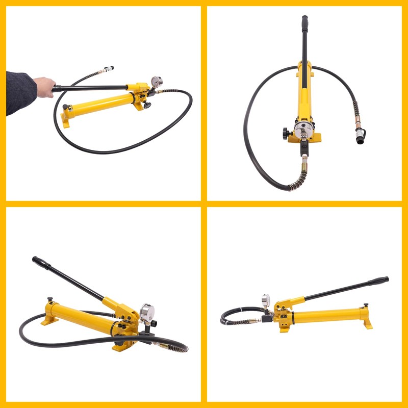 Manual Hydraulic Pump CP-700, Hydraulic Hand Pump with Pressure Gauge,