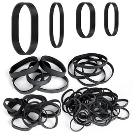 Ruisenda 62pcs Tactical Rubber Bands Heavy Duty Rubber Bands Black Elastic Wide Thick Rubber Bands UV Heat Resistant Cold Resistant Rubber Bands for Camping Survival 4 Sizes