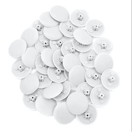 100 x White Push in Plastic POZI Screw Cover CAPS for POZI 2 Screws - PZ2