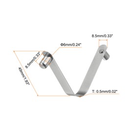 QUARKZMAN Pack of 16 Double Knob Kayak Paddle Snap Spring Clip 6 x 8.5 x 49 mm 65Mn Spring Steel V-shaped Solid Lift Telescopic Locking Tube Clips for Tents Kayak Paddle Tent Pole
