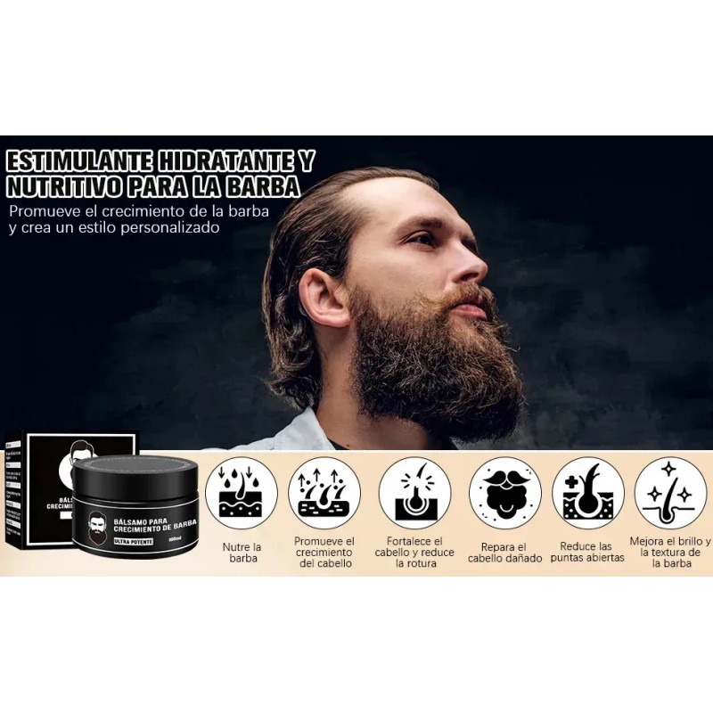 2pcs Cosmetics Para Barba, Hidrata Y Fortalece La Barba T