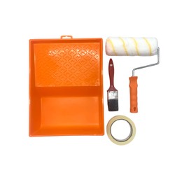 NESPOLI - Anti-drip Paint Roller kit 18 cm, with Tray, Tape, and Brush, Ideal for Walls and Ceilings