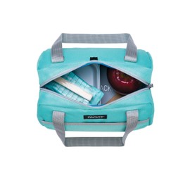 PackIt Freezable Hampton Lunch Bag, Soft Mint, Built with EcoFreeze Technology, Collapsible, Reusable, Zip Closure with Front Pocket and Shoulder Straps, Perfect for Tweens and Adults