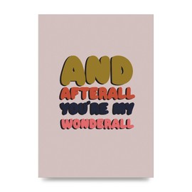 Lithobee - Wonderwall Lyric Quote Two - Printed Wall Art Design in Sizes A2, A3 & A4 Framed in a Stylish Quality Coloured Frame or Unframed (A3 Unframed)