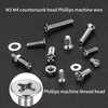 790 Piece M3 M4 Screws Set, Countersunk Screws Nuts Set,