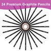 HIFORNY 24本 グラファイトスケッチ鉛筆セット - グラファイト鉛筆 (14B - 5H) スケッチ鉛筆 描画用鉛筆