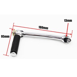 TDR Silver Kick Start Starter Lever 180mm 13mm Axle for Yamaha PW80 PeeWee 80 TTR90 Monkey CRF50 XR50 CT70 Z50 Pit Bike Parts