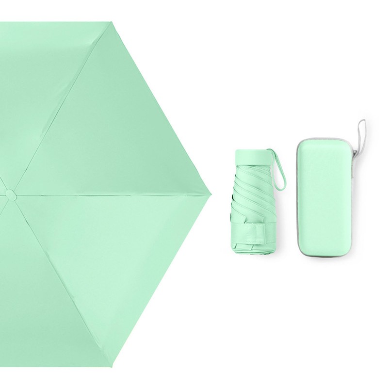 Mini Travel Sun Umbrella Waterproof Folding Umbrella Capsule Shape Umbrella