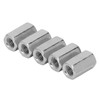 20PCS Hex Coupling Nuts 304 Stainless Steel Long Fine Thread