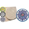dennycraftmoulds.co.uk Mandala Lotus Flower Concrete or Plaster Mould Reusable ABS