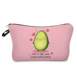 Livel lhood Funny Avocado Makeup Bag Cute Small Organizer Zipper Pouch Funny Avocado Cosmetic Bag Birthday Present for Women Friends -3