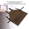 Woodworking Shop Apron Large Capacity Pocket Adjustment Shoulder Straps Waxed